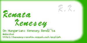 renata kenesey business card